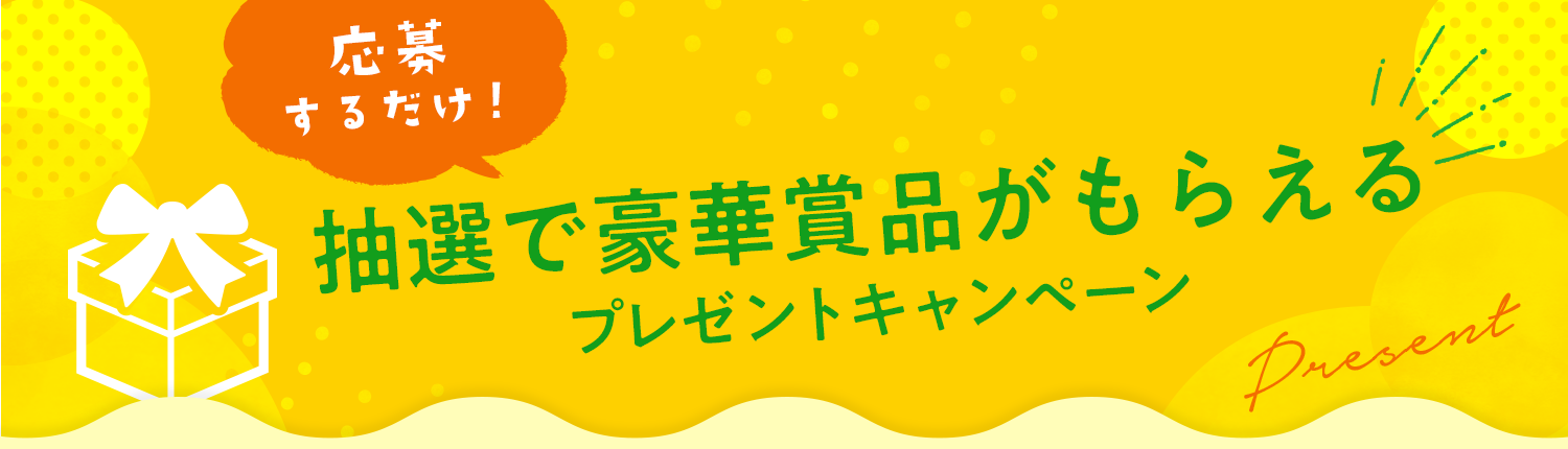 応募するだけ！抽選で豪華景品がもらえるプレゼントキャンペーン