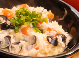 しじみとトマトのリゾット風雑炊