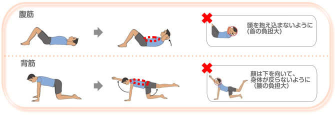腹筋と背筋