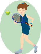 テニスなどの競技