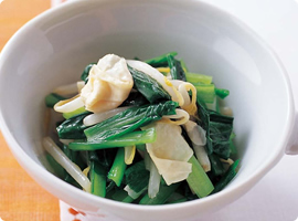 小松菜と湯葉のナムル