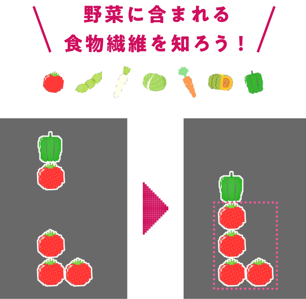 野菜に含まれる食物繊維を知ろう！